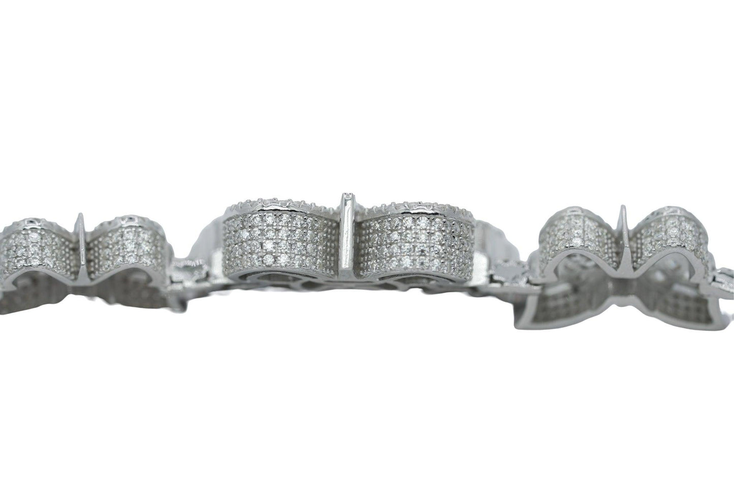 Round And Baguette VVS Moissanite Diamond Butterfly Women Bracelet