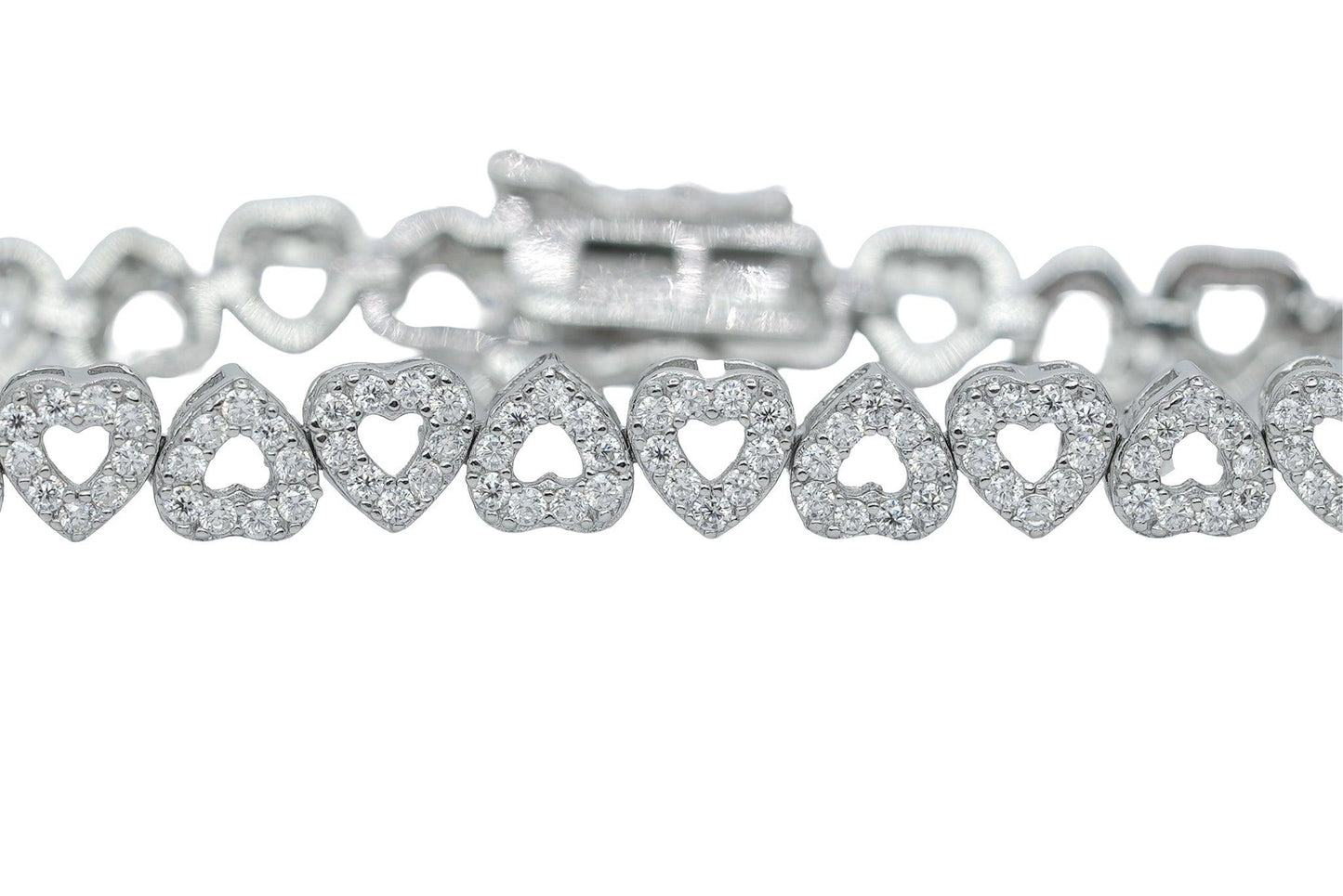 Round VVS Moissanite Diamond Heart Women Bracelet