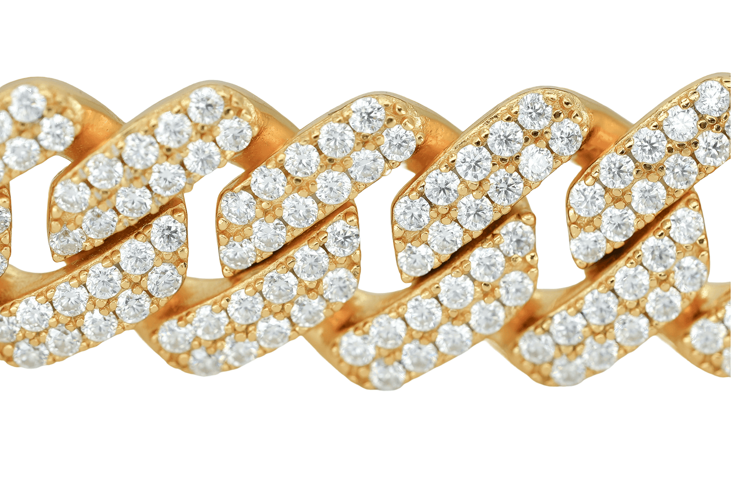 Yellow 12mm Round VVS Moissanite Diamond Cuban Bracelet