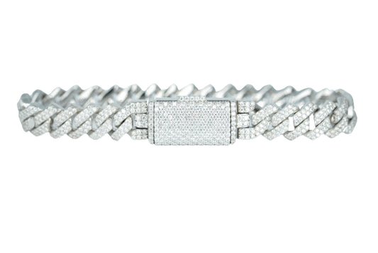 10mm VVS Moissanite Cuban Bracelet