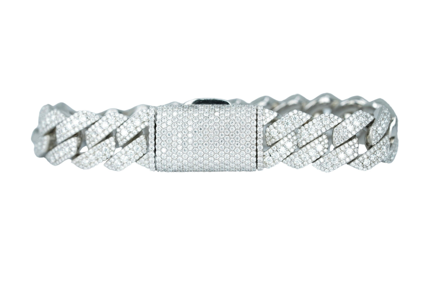 14 mm VVS Moissanite Diamond Cuban Bracelet