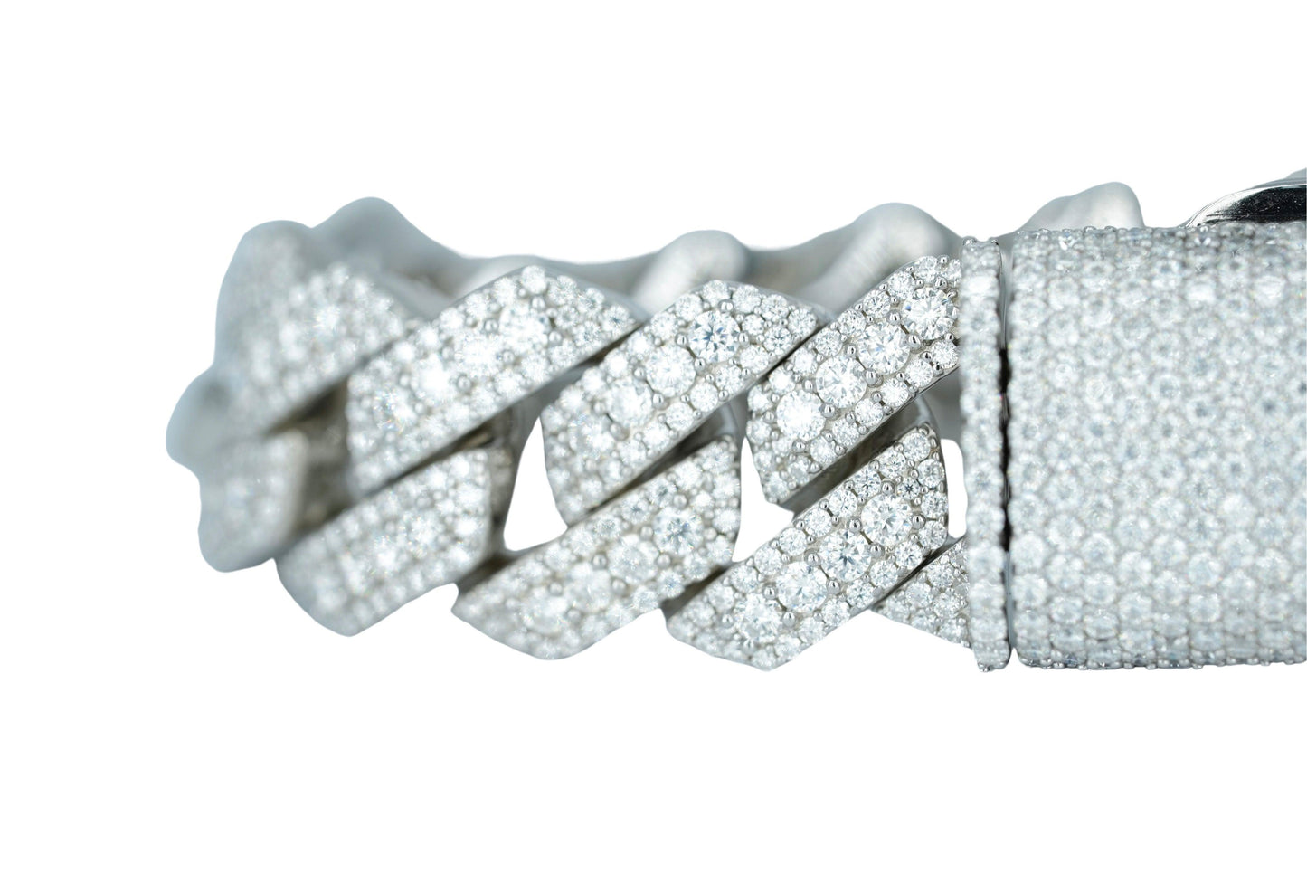 14 mm VVS Moissanite Diamond Cuban Bracelet