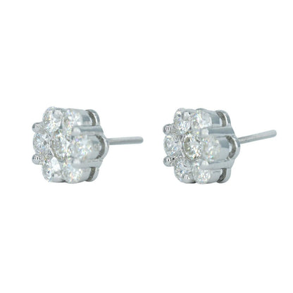 18951:Small White Flower Earring