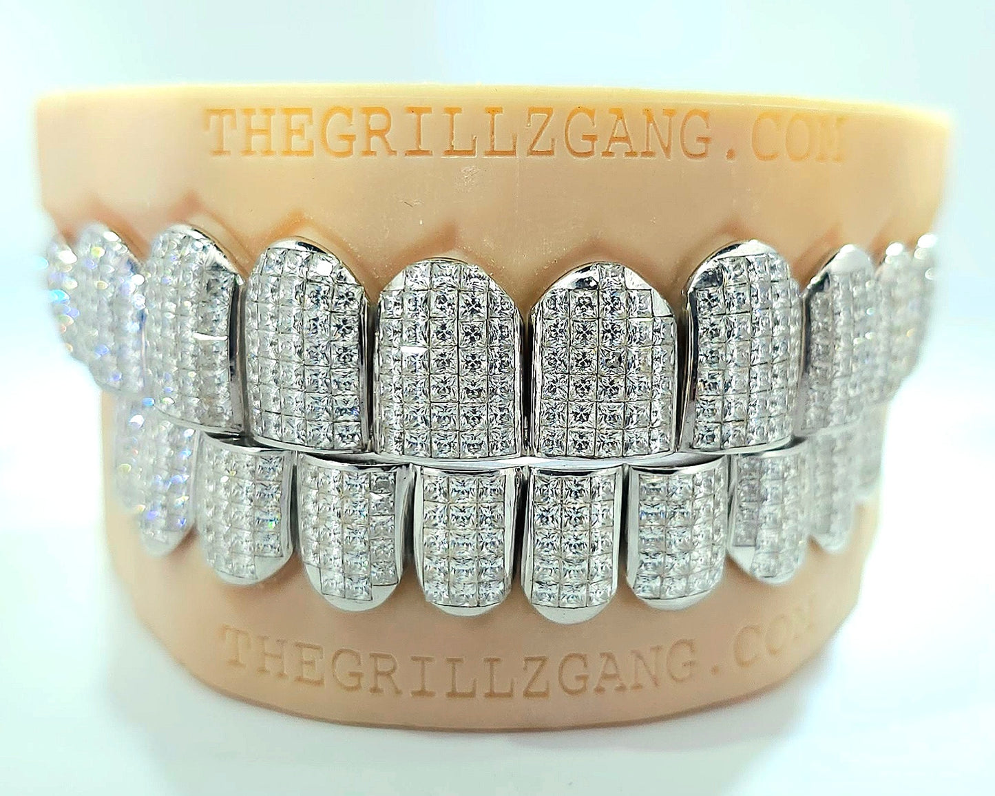 Invisible Princess cut VVS Moissanite Diamond Grillz