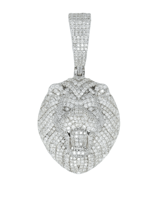 Moissanite Diamond Lion Pendant