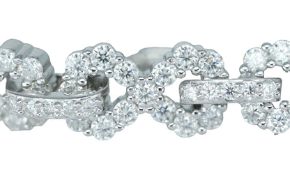 Round VVS Moissanite Diamond Infinity Bracelet