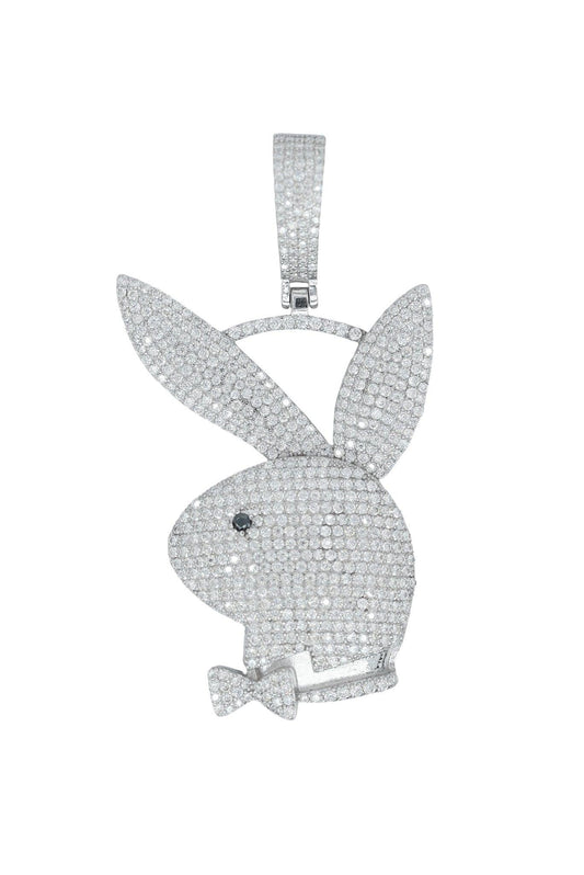 Round VVS Moissanite Diamond Playboy Pendant