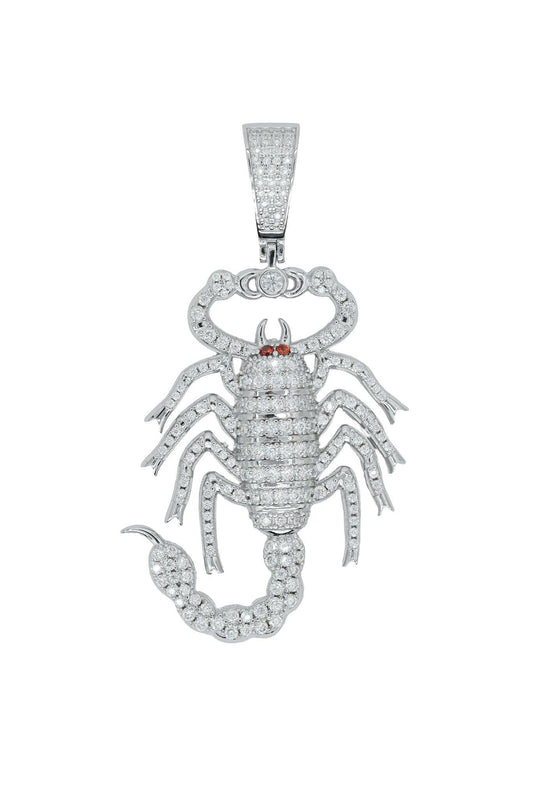 Round VVS Moissanite Diamond Scorpion Pendant