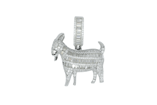 VVS Moissanite Diamond GOAT Pendant